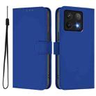 For Xiaomi 14T Skin Feel Solid Color Leather Phone Case with Lanyard(Dark Blue) - 2