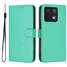 For Xiaomi 14T Skin Feel Solid Color Leather Phone Case with Lanyard(Green) - 2