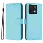 For Xiaomi 14T Skin Feel Solid Color Leather Phone Case with Lanyard(Sky Blue) - 2