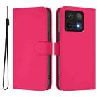 For Xiaomi 14T Skin Feel Solid Color Leather Phone Case with Lanyard(Rose Red) - 2