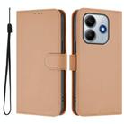 For Xiaomi Poco M7 Pro 5G Global Skin Feel Solid Color Leather Phone Case with Lanyard(Nude) - 2