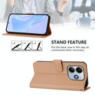For Xiaomi Poco M7 Pro 5G Global Skin Feel Solid Color Leather Phone Case with Lanyard(Nude) - 3