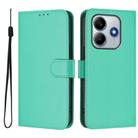 For Xiaomi Poco M7 Pro 5G Global Skin Feel Solid Color Leather Phone Case with Lanyard(Green) - 2