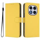 For Xiaomi Poco X7 5G Skin Feel Solid Color Leather Phone Case with Lanyard(Lemon Yellow) - 2