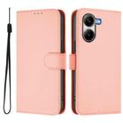 For Xiaomi Poco X7 Pro 5G Skin Feel Solid Color Leather Phone Case with Lanyard(Pink) - 2