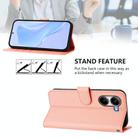 For Xiaomi Poco X7 Pro 5G Skin Feel Solid Color Leather Phone Case with Lanyard(Pink) - 3