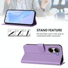 For Xiaomi Poco X7 Pro 5G Skin Feel Solid Color Leather Phone Case with Lanyard(Lavender Purple) - 3