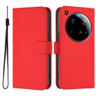 For Xiaomi 15 Ultra Skin Feel Solid Color Leather Phone Case with Lanyard(Red) - 2