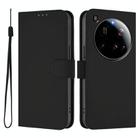 For Xiaomi 15 Ultra Skin Feel Solid Color Leather Phone Case with Lanyard(Black) - 2
