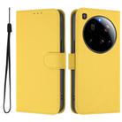 For Xiaomi 15 Ultra Skin Feel Solid Color Leather Phone Case with Lanyard(Lemon Yellow) - 2