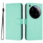 For Xiaomi 15 Ultra Skin Feel Solid Color Leather Phone Case with Lanyard(Mint Green) - 2