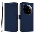 For Xiaomi 15 Ultra Skin Feel Solid Color Leather Phone Case with Lanyard(Navy Blue) - 2