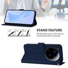 For Xiaomi 15 Ultra Skin Feel Solid Color Leather Phone Case with Lanyard(Navy Blue) - 3