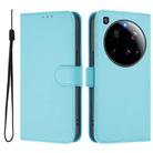 For Xiaomi 15 Ultra Skin Feel Solid Color Leather Phone Case with Lanyard(Sky Blue) - 2