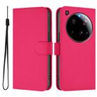 For Xiaomi 15 Ultra Skin Feel Solid Color Leather Phone Case with Lanyard(Rose Red) - 2