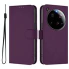 For Xiaomi 15 Ultra Skin Feel Solid Color Leather Phone Case with Lanyard(Violet) - 2
