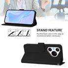 For Huawei Pura 70 Skin Feel Solid Color Leather Phone Case with Lanyard(Black) - 3