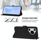 For Huawei Pura 70 Pro / 70 Pro+ Skin Feel Solid Color Leather Phone Case with Lanyard(Black) - 3