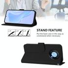 For Huawei Enjoy 50 Pro 4G / nova Y90 Skin Feel Solid Color Leather Phone Case with Lanyard(Black) - 3