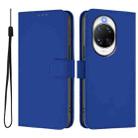 For Huawei nova 14 Pro Skin Feel Solid Color Leather Phone Case with Lanyard(Dark Blue) - 2