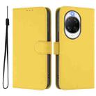 For Huawei nova 14 Pro Skin Feel Solid Color Leather Phone Case with Lanyard(Lemon Yellow) - 2