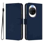 For Huawei nova 14 Pro Skin Feel Solid Color Leather Phone Case with Lanyard(Navy Blue) - 2