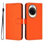 For Huawei nova 14 Skin Feel Solid Color Leather Phone Case with Lanyard(Orange) - 2