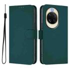 For Huawei nova 14 Skin Feel Solid Color Leather Phone Case with Lanyard(Dark Green) - 2