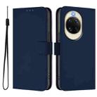 For Huawei nova 14 Skin Feel Solid Color Leather Phone Case with Lanyard(Navy Blue) - 2