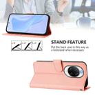 For Huawei nova 14 Ultra Skin Feel Solid Color Leather Phone Case with Lanyard(Pink) - 4