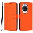 For Huawei nova 14 Ultra Skin Feel Solid Color Leather Phone Case with Lanyard(Orange) - 2