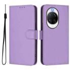 For Huawei nova 14 Ultra Skin Feel Solid Color Leather Phone Case with Lanyard(Lavender Purple) - 2