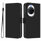 For Huawei nova 14 Ultra Skin Feel Solid Color Leather Phone Case with Lanyard(Black) - 2