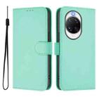 For Huawei nova 14 Ultra Skin Feel Solid Color Leather Phone Case with Lanyard(Mint Green) - 2