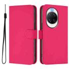 For Huawei nova 14 Ultra Skin Feel Solid Color Leather Phone Case with Lanyard(Rose Red) - 2
