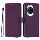 For Huawei nova 14 Ultra Skin Feel Solid Color Leather Phone Case with Lanyard(Violet) - 2