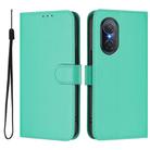 For Honor 50 SE / Huawei nova 9 SE Skin Feel Solid Color Leather Phone Case with Lanyard(Green) - 2