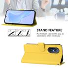 For Honor 50 SE / Huawei nova 9 SE Skin Feel Solid Color Leather Phone Case with Lanyard(Lemon Yellow) - 3