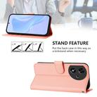 For Honor Play 50 Skin Feel Solid Color Leather Phone Case with Lanyard(Pink) - 3
