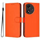For Honor Play 50 Skin Feel Solid Color Leather Phone Case with Lanyard(Orange) - 2