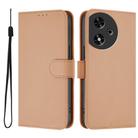 For Honor Play 50 Skin Feel Solid Color Leather Phone Case with Lanyard(Nude) - 2