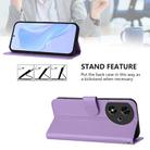 For Honor Play 50 Skin Feel Solid Color Leather Phone Case with Lanyard(Lavender Purple) - 3
