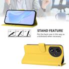For Honor Play 50 Skin Feel Solid Color Leather Phone Case with Lanyard(Lemon Yellow) - 3