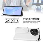 For Honor Play 50 Skin Feel Solid Color Leather Phone Case with Lanyard(White) - 3