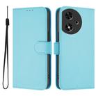 For Honor Play 50 Skin Feel Solid Color Leather Phone Case with Lanyard(Sky Blue) - 2