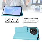 For Honor Play 50 Skin Feel Solid Color Leather Phone Case with Lanyard(Sky Blue) - 3