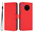 For Honor 50 Lite / Huawei nova 8i Skin Feel Solid Color Leather Phone Case with Lanyard(Red) - 2