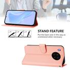 For Honor 50 Lite / Huawei nova 8i Skin Feel Solid Color Leather Phone Case with Lanyard(Pink) - 3