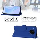 For Honor 50 Lite / Huawei nova 8i Skin Feel Solid Color Leather Phone Case with Lanyard(Dark Blue) - 3