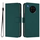 For Honor 50 Lite / Huawei nova 8i Skin Feel Solid Color Leather Phone Case with Lanyard(Dark Green) - 2